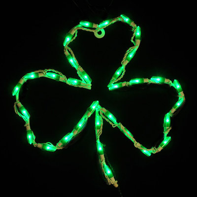 Shamrock Saint Patrick's Day LED Display (14")