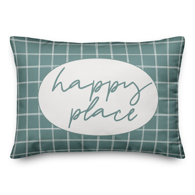  Housse de coussin rectangulaire et insert Happy Place