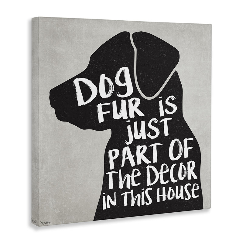 «Dog Daccor Expression Humor Black Lab Family Pet» par Gigi Louise - impression d'art graphique, H 17 po x l 17 po