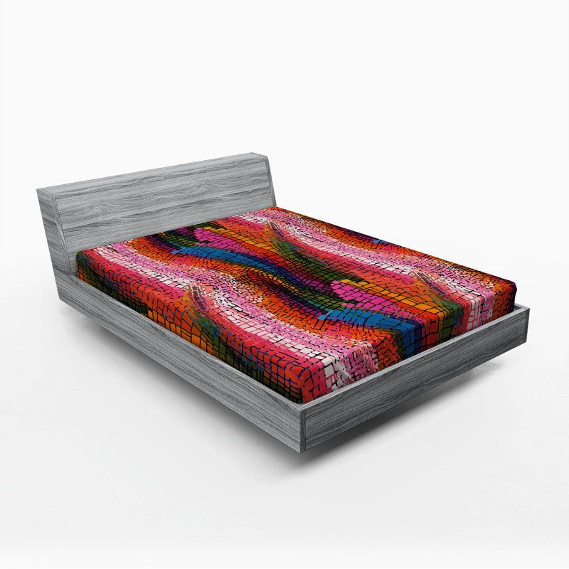 Microfiber Animal Print Fitted Sheet, Queen Fitted Sheet