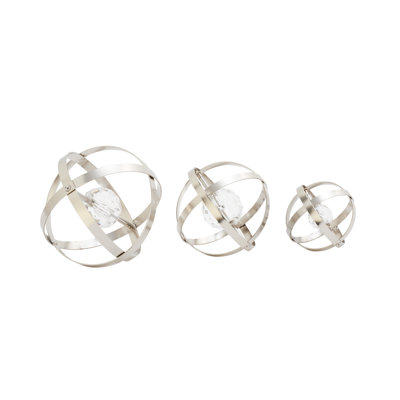 3 Piece Metal Geometric Sculpture Set