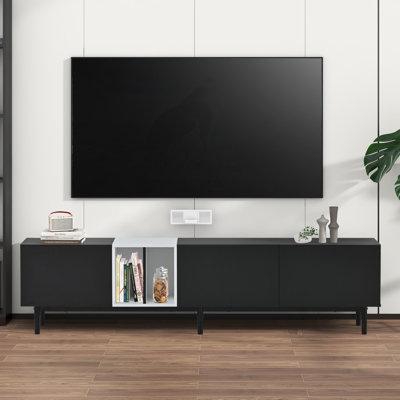 Meuble télé Evanuk, console multimédia, centre de divertissement avec grand meuble de rangement Evanuk