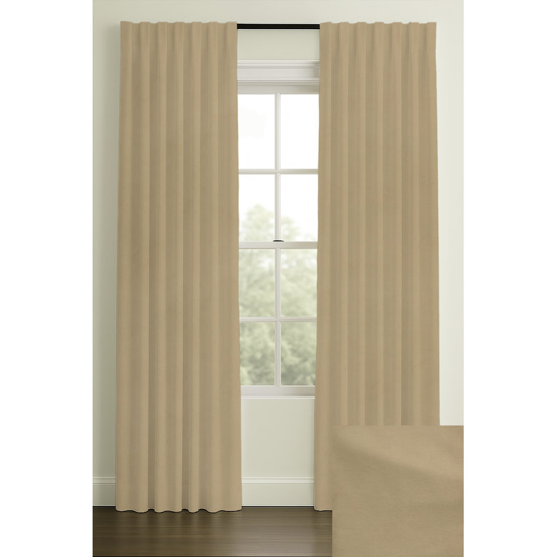 Room Darkening Westcliffe Buckwheat, Inverted Pleat, Single, 33" W x 84" L