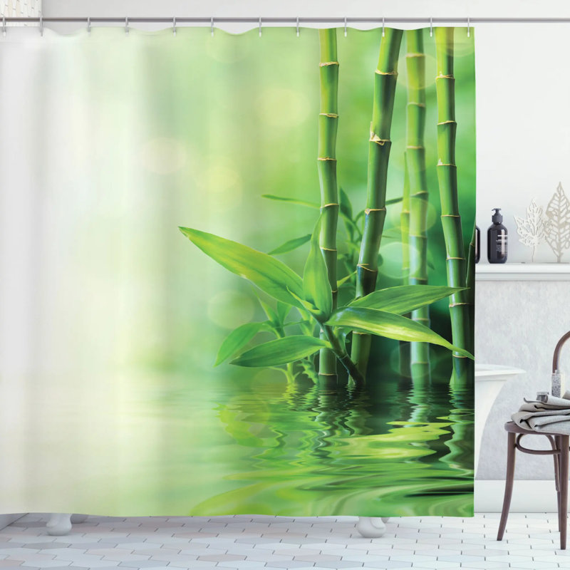 Shower Curtain with Hooks Included, 70" H x 69" W