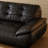 Black Genuine Leather Modular Modern sofa