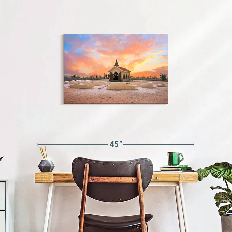 Pilgrims Church, 20" H x 30" W