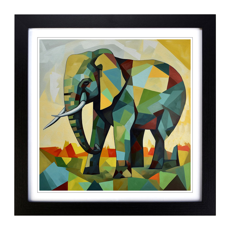 Single Picture Frame Print on Wood, Black