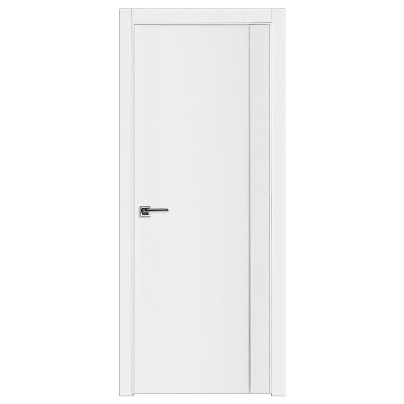 Glam G-Pro 005 Porte intérieure stratifiée blanc doux pré-suspendu 36 po x 80 po, 36 po x 80 po, Blanc doux, Oui