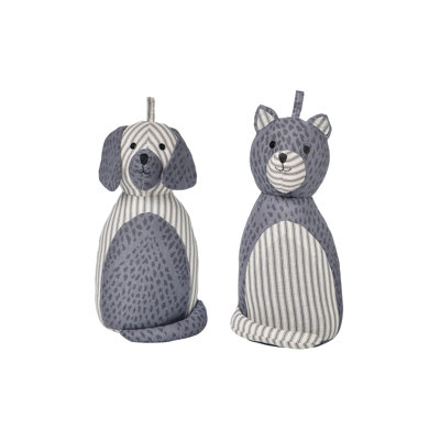 Dog & Cat Door Stop Set of 2