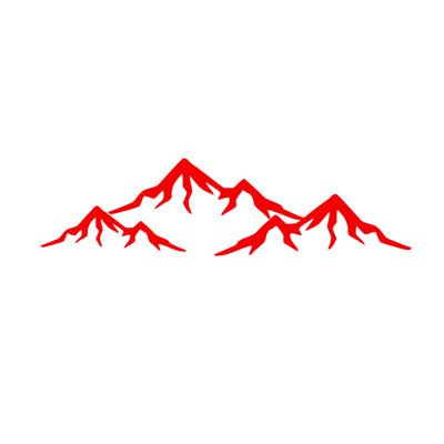 Décalcomanie murale de chambre à montagnes