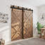 Ensemble de quincaillerie de porte de grange à double porte coulissante LAZ LAZ-49602856