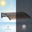 CLIY 75cm W Polycarbonate Cover Retractable Door / Window Awning-129225840