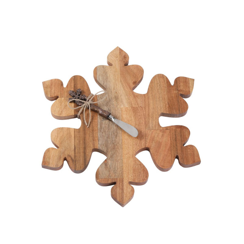 Wooden Snowflake Server With Spreader