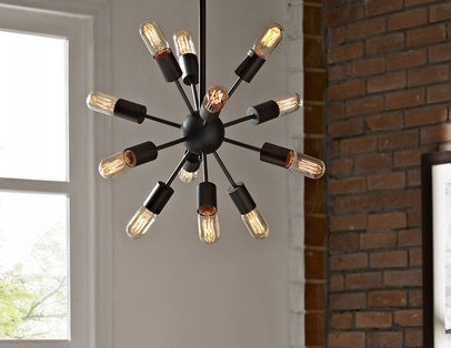 Stokely 12 - Light Iron Dimmable Sputnik Sphere Chandelier