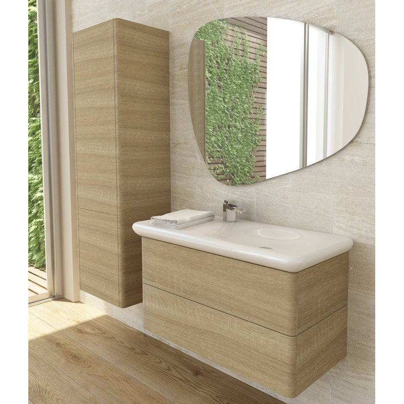 Fenice Vanity Basin - 90x46cm 0TH, Gloss White