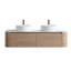 Meuble-lavabo double à conception cannelée incurvée-435119931-435119930