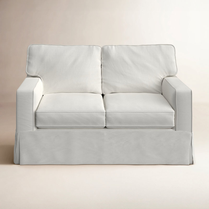 Taylor 56'' Upholstered Loveseat, Apollo Pebble Boucle