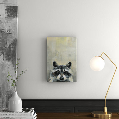 Oh Raccoon by Julia Posokhova - Wrapped Canvas Painting