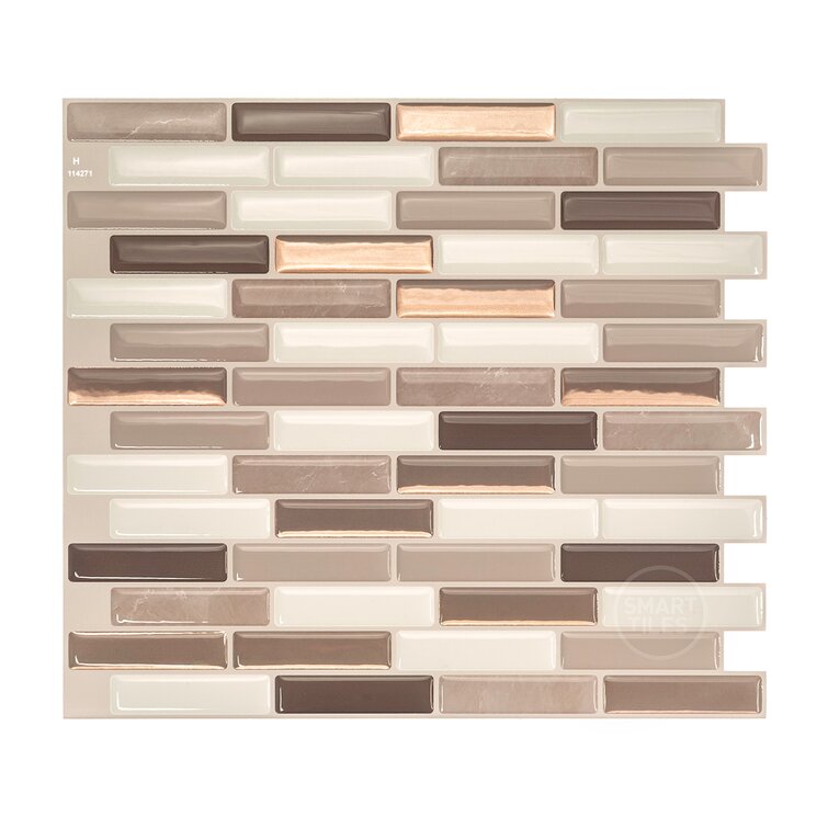 Smart Tiles Peel and Stick Gel Backsplash Tile Pietra 23'' x 11