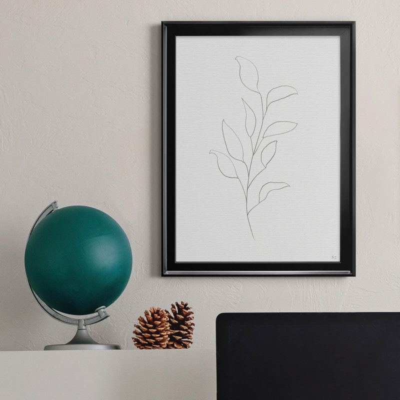 «Botanical Gesture VI», reproduction de cadre photo sur toile, H 18,5 po x l 24,5 po x P 1,5 po, Noir