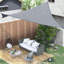 Pare-soleil 13 pi x 20 pi gris Et. Pour patio, terrasse, cour. Livré avec un équipement de suspension et des outils d'installation dans la fonction de blocage. Pour l'équipement