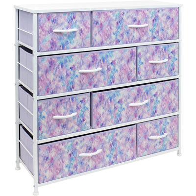 Commode avec 8 tiroirs - Unité de rangement pour commode pour chambre à coucher (blanc)