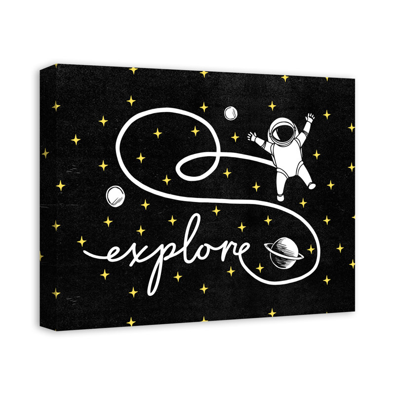 Maley Explore Space Astronaut Canvas Art, Wrapped Canvas, 8" H x 10" W x 1.25" D