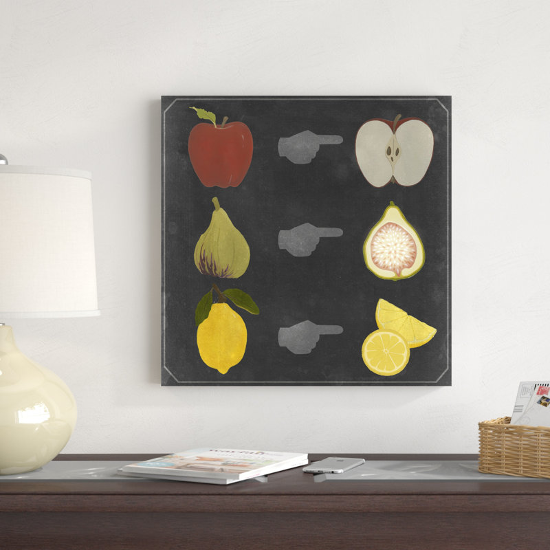 Blackboard Fruit II, H 20 po x l 20 po x P 1,25 po