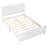Full Size Solid Wood Platform Bed With Support Slats, Strong Structure, No Box Spring Needed, White Finish-1275926168-1275926175