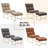 Endri Accent Chair with Ottoman, Lounge Chair with Metal Leg-2060185596
