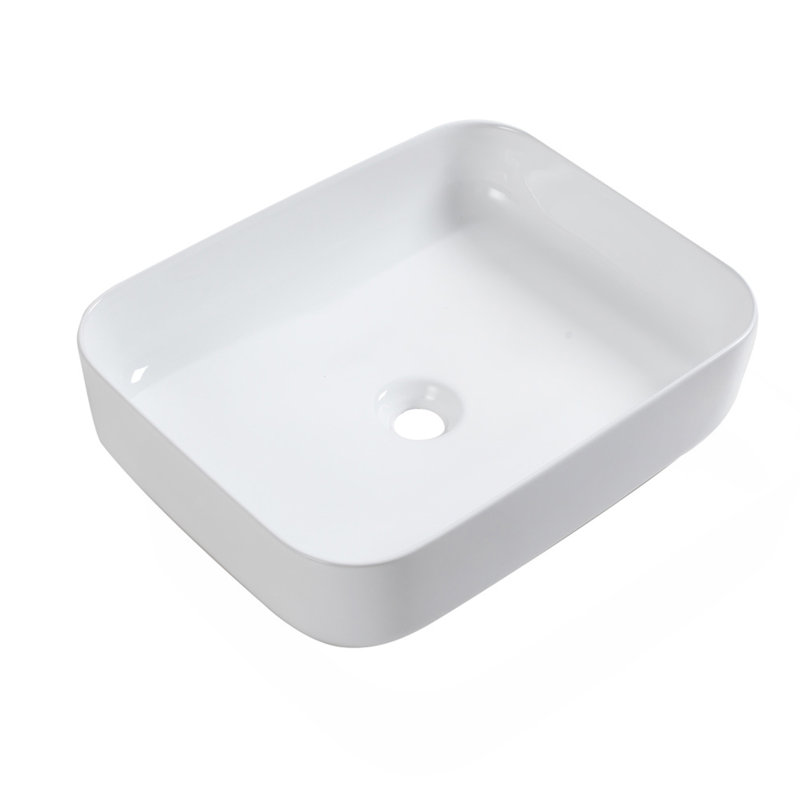 20X15 Inch White Ceramic Rectangular Vessel Bathroom Sink(Includes Only The Bathroom Sink)