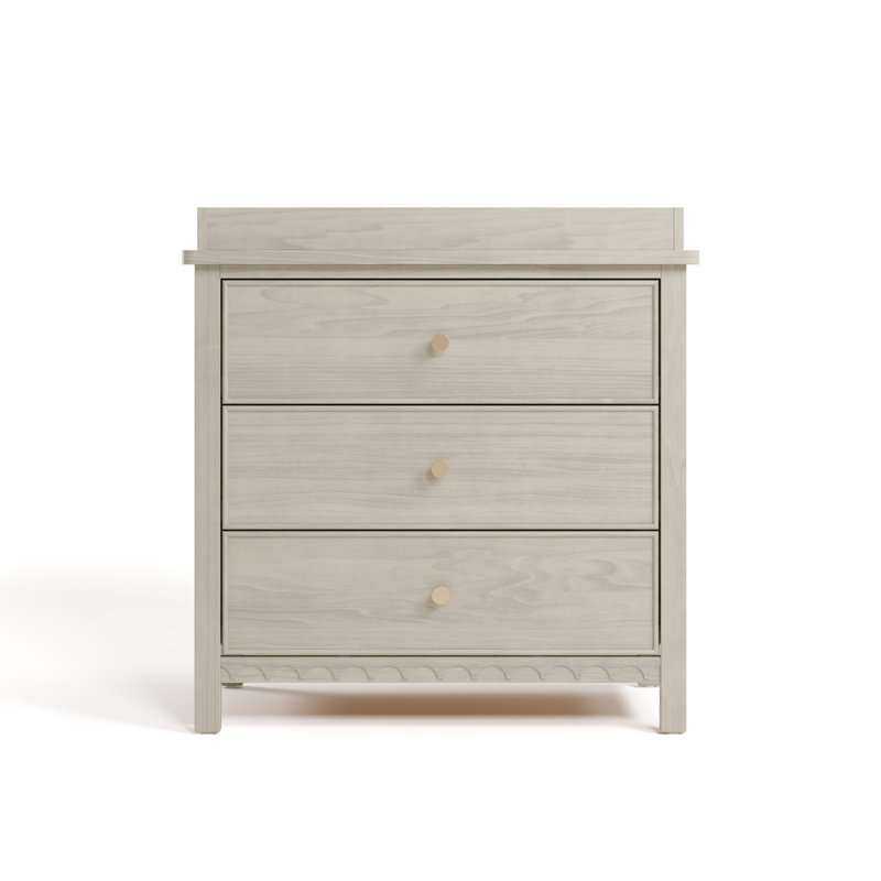Commode Sasha à 3 tiroirs avec table à langer, Gris
