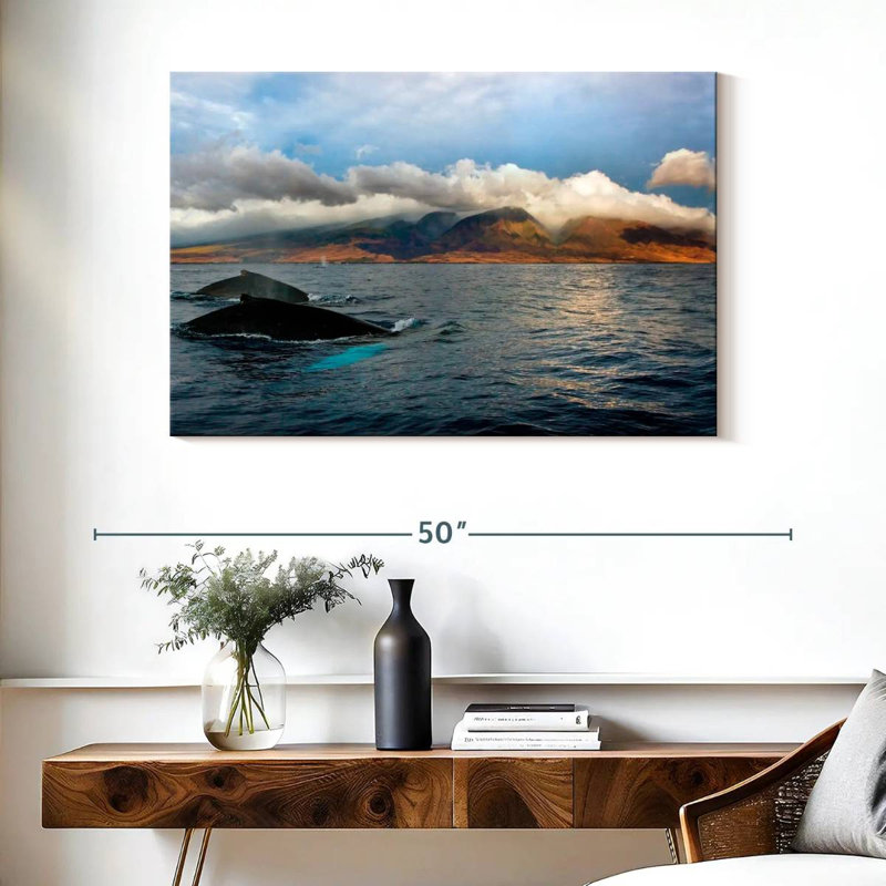 Hannes Maui Humpback Whales, 26" H x 39" W