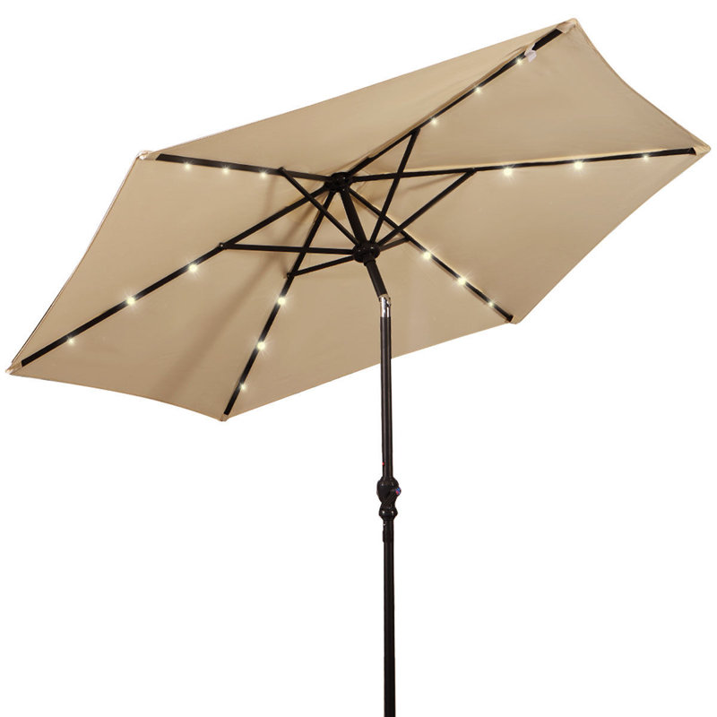Parasol à énergie solaire Arlmont & Co., Beige