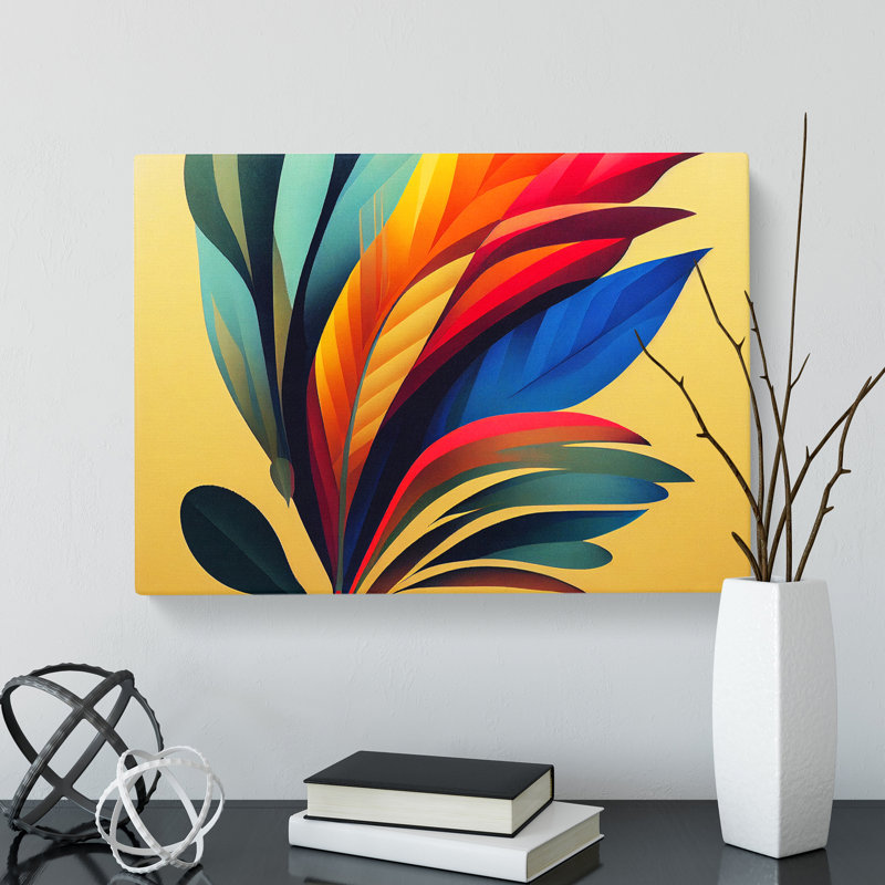 Remarkable Bird Feathers - Wrapped Canvas, 50cm H x 76cm W x 3cm D