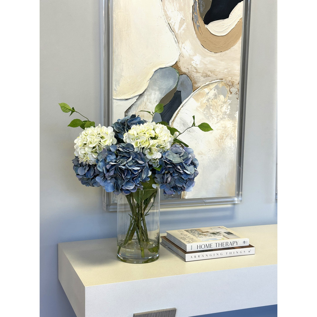 Polysilk Hydrangea Arrangement in Vase Beachcrest Home™