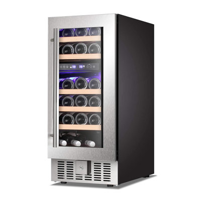KELIVOL 28 Bottle Dual Zone Freestanding Wine Refrigerator