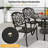 4- Person Patio Dining Table Set, 5 Piece Rustproof Cast Aluminum Patio Furniture Sets With 4 Chairs And 1 Round Table, All Weather Bistro Patio Set For Outdoor, Garden, Patio, Balcony, Indoor, Bronze