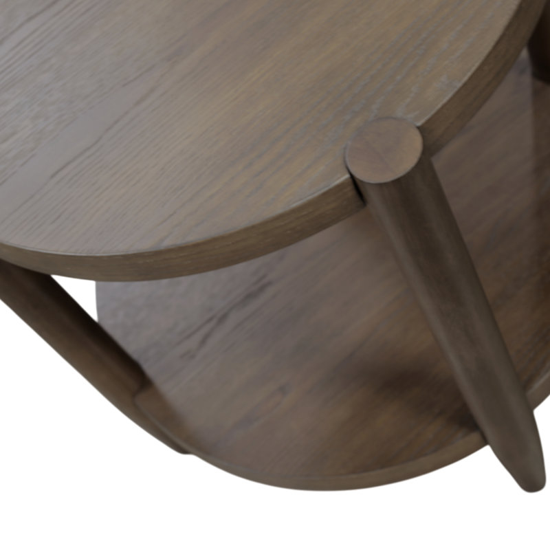 Reece Round End Table, Walnut