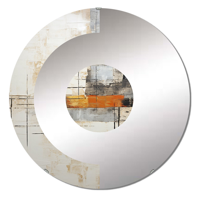 Eilidh - Miroir mural demi-cercle, 31,4 po x 31,4 po
