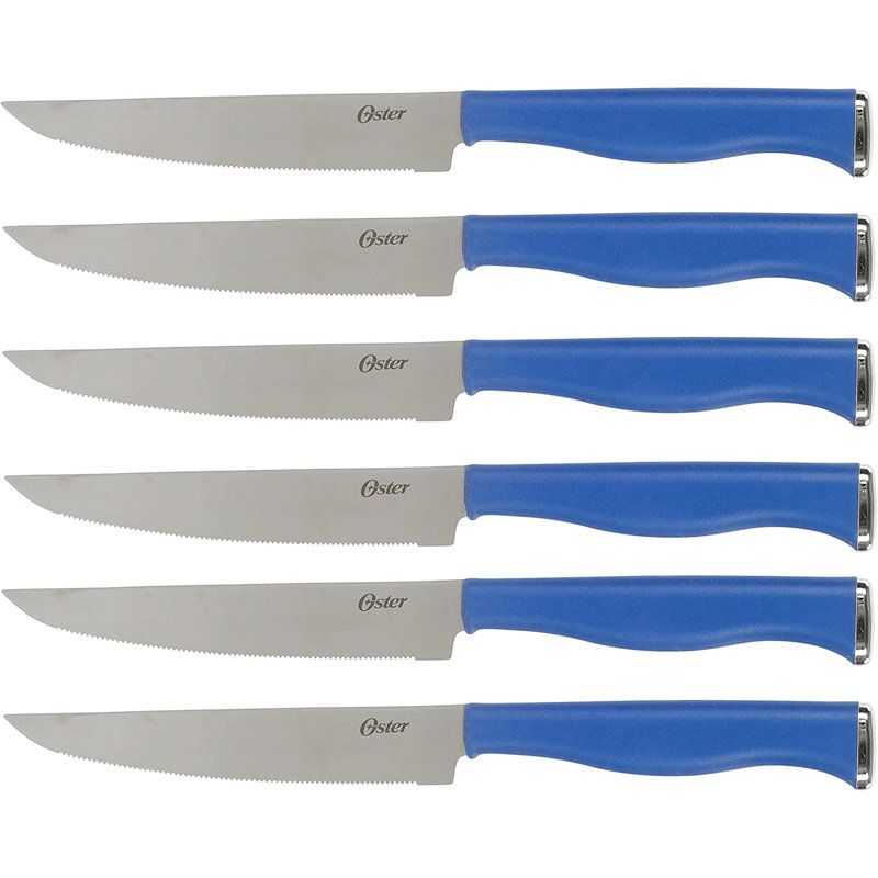 15 Piece Stainless Steel Blade Cutlery Set in Dark Blue, Dark Blue
