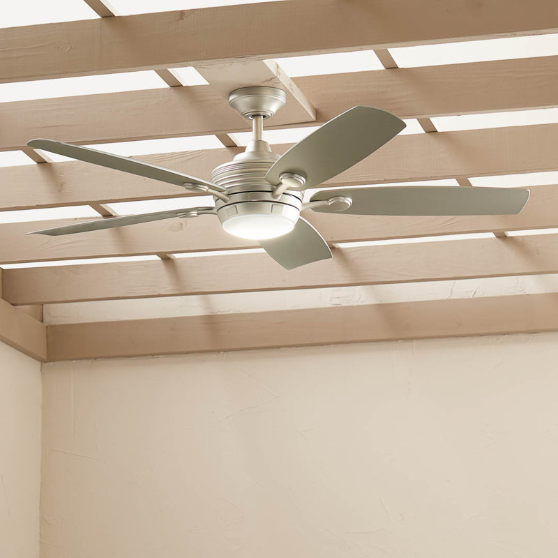 56'' Ceiling Fan with LED Lights, Brushed Nickel