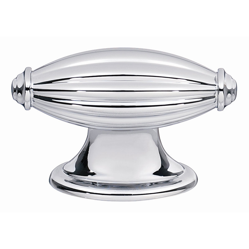 Tuscany Bar Knob, Polished Chrome, 1.25" H x 0.75" W x 0.63" D