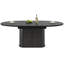 Extendable Dining Table 118–158cm with Storage Pedestal & Adjustable Shelves-57235885