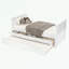 Lit plateforme simple avec tiroirs et lit gigogne-719985870