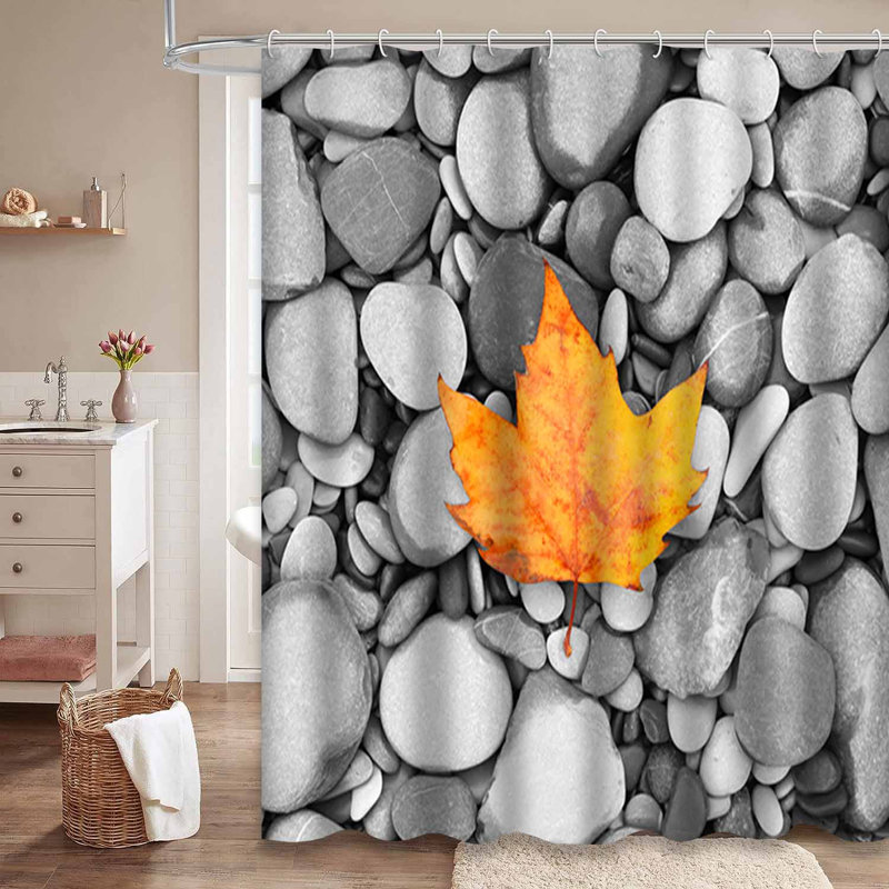 Rideau de douche à 12 crochets Autumn Leaf, L 72 po x l 72 po