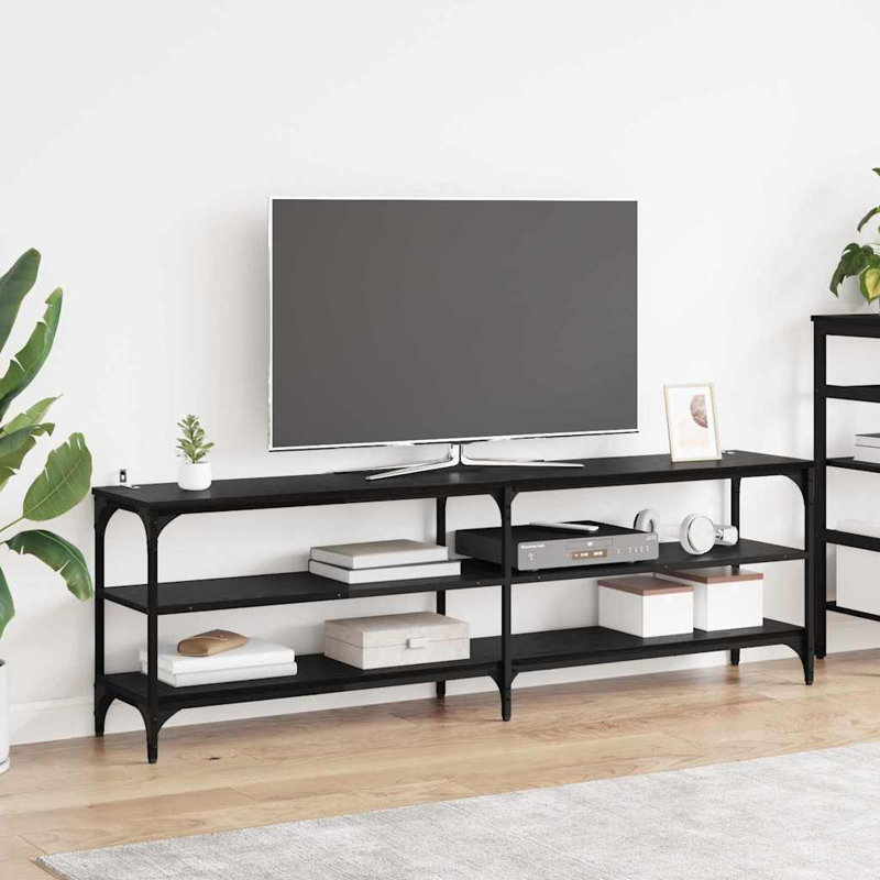 TV Stand, 50cm H x 160cm L x 30cm W, Black Oak