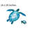 Blue Sea Turtle Pair Bath Rug, 16 X 24