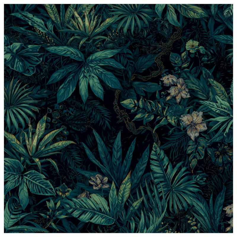 Dense Tropical Foliage Double Sided Throw Pillows, 18 x 18 inches