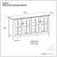 Armoire de rangement transitionnelle en bois massif de 66 po de largeur Artisan avec portes en verre et tablettes réglables-880104862